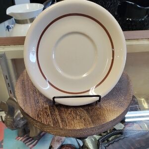 Elegant Cream and Brown Dinner Plate